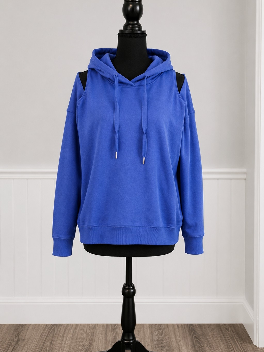 Calvin Klein Performance Open Back Cold-Shoulder Hooded Sweatshirt